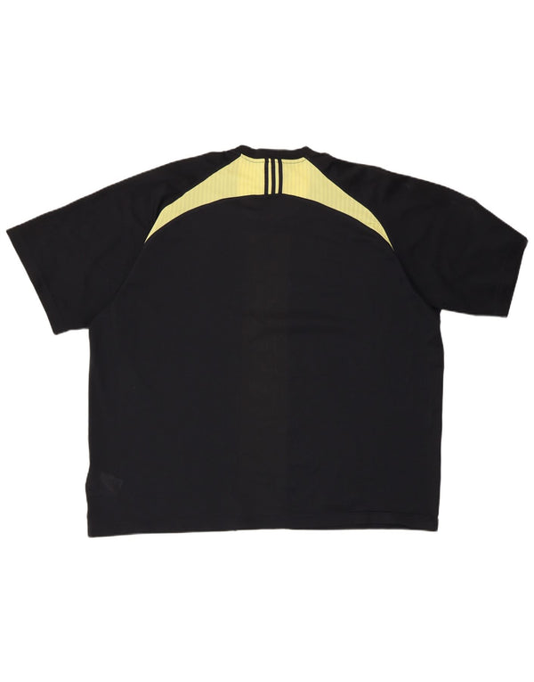 Мужская футболка ADIDAS Climacool, верх 2XL, черный полиэстер с цветными блоками