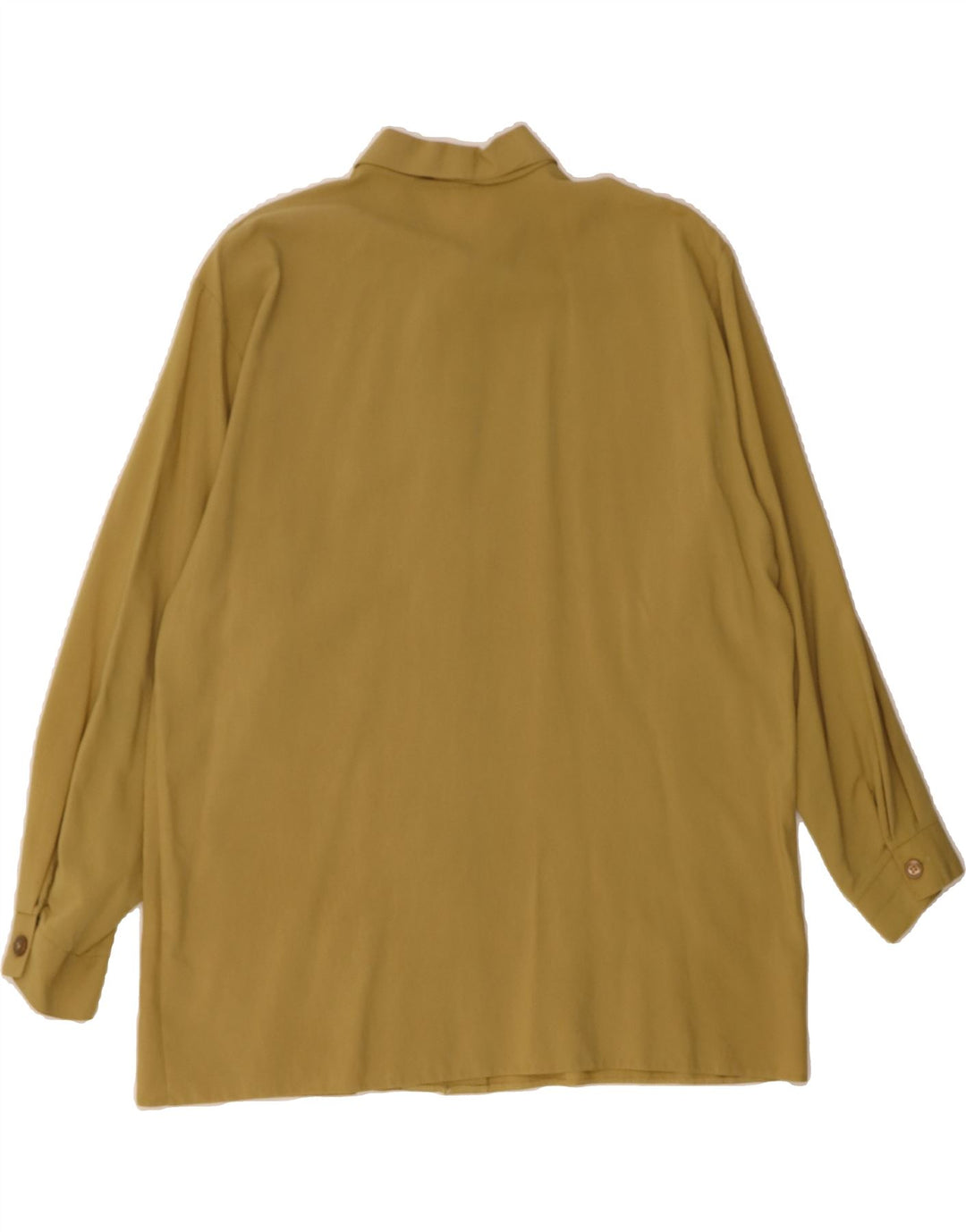 VINTAGE Womens Shirt Blouse EU 42 Large Khaki Viscose Vintage Vintage and Second-Hand Vintage from Messina Hembry 