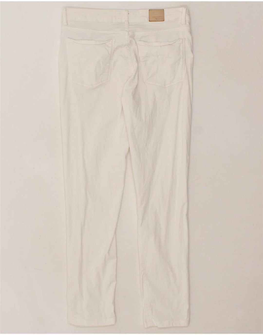 TRUSSARDI Womens Slim Jeans W26 L28 White Cotton Vintage Trussardi and Second-Hand Trussardi from Messina Hembry 
