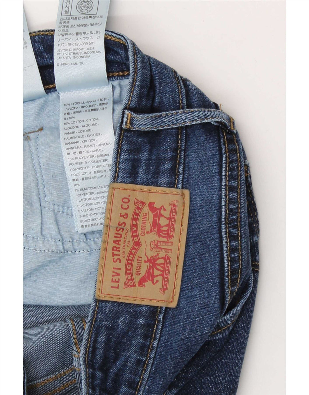 Женские джинсы Levi's Slim 712 W29 L30 синие из лиоцелла