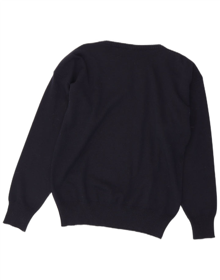 Мужской джемпер с воротником на молнии Paul & Shark, средний темно-синий из натуральной шерсти