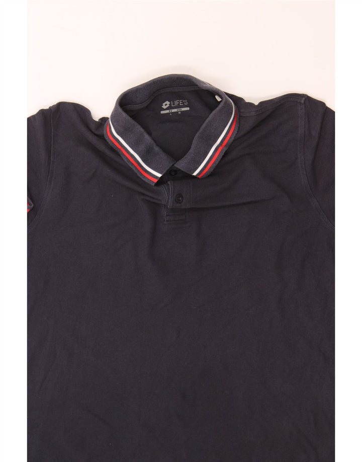 LOTTO Mens Polo Shirt Large Navy Blue Vintage Lotto and Second-Hand Lotto from Messina Hembry 