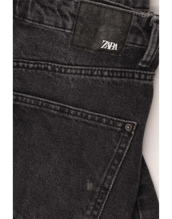 Женские джинсовые шорты с высокой талией Zara Medium W30 Серые