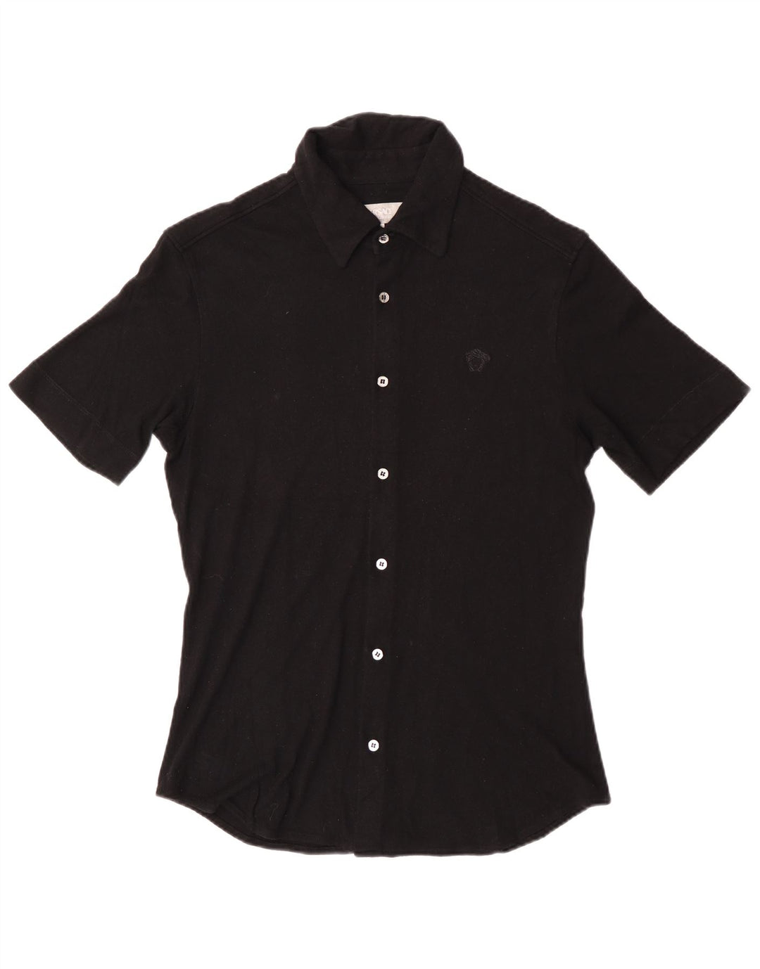 Женская рубашка с коротким рукавом Versace UK 14, большая черная