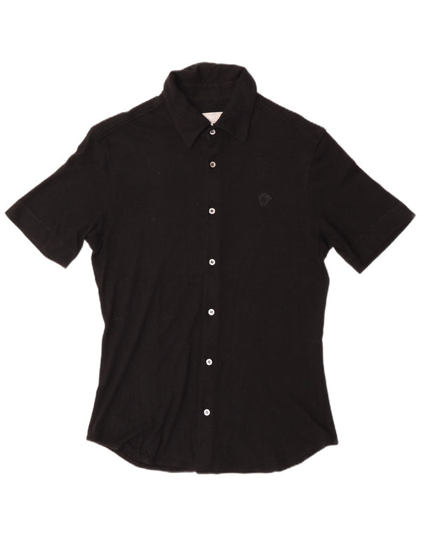 Женская рубашка с коротким рукавом Versace UK 14, большая черная