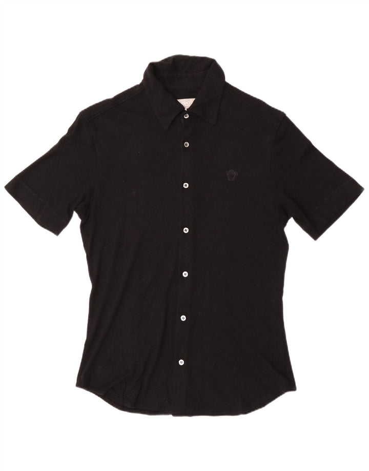 Женская рубашка с коротким рукавом Versace UK 14, большая черная