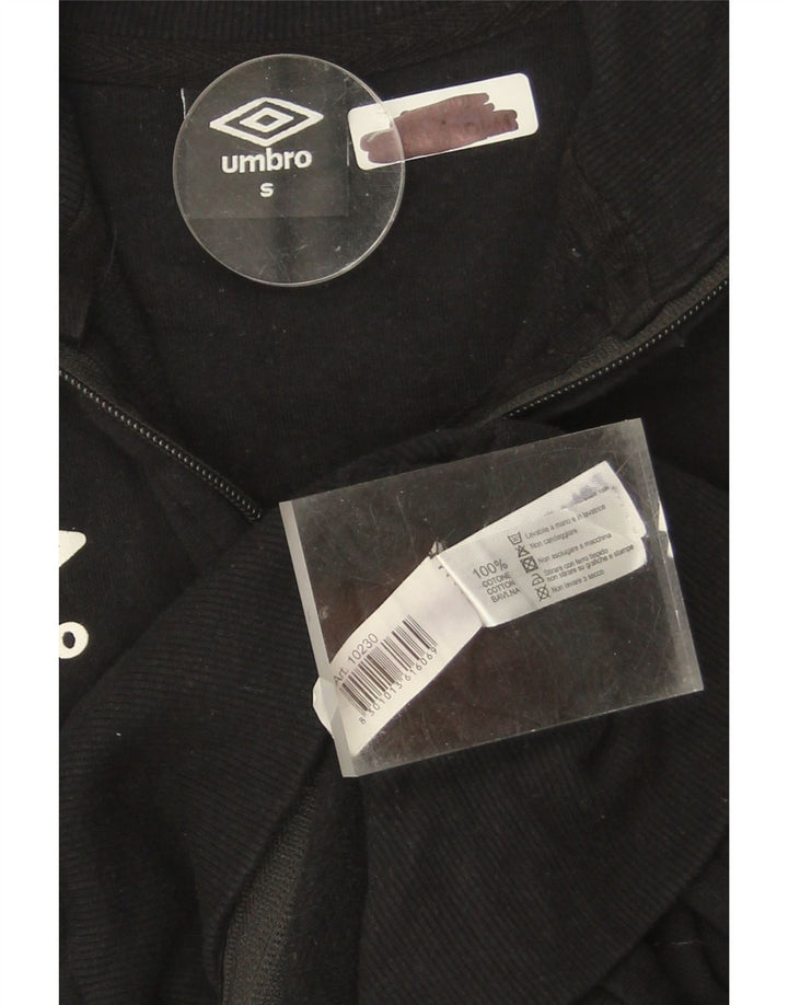 UMBRO Womens Tracksuit Top Jacket UK 10 Small Black Cotton Vintage Umbro and Second-Hand Umbro from Messina Hembry 