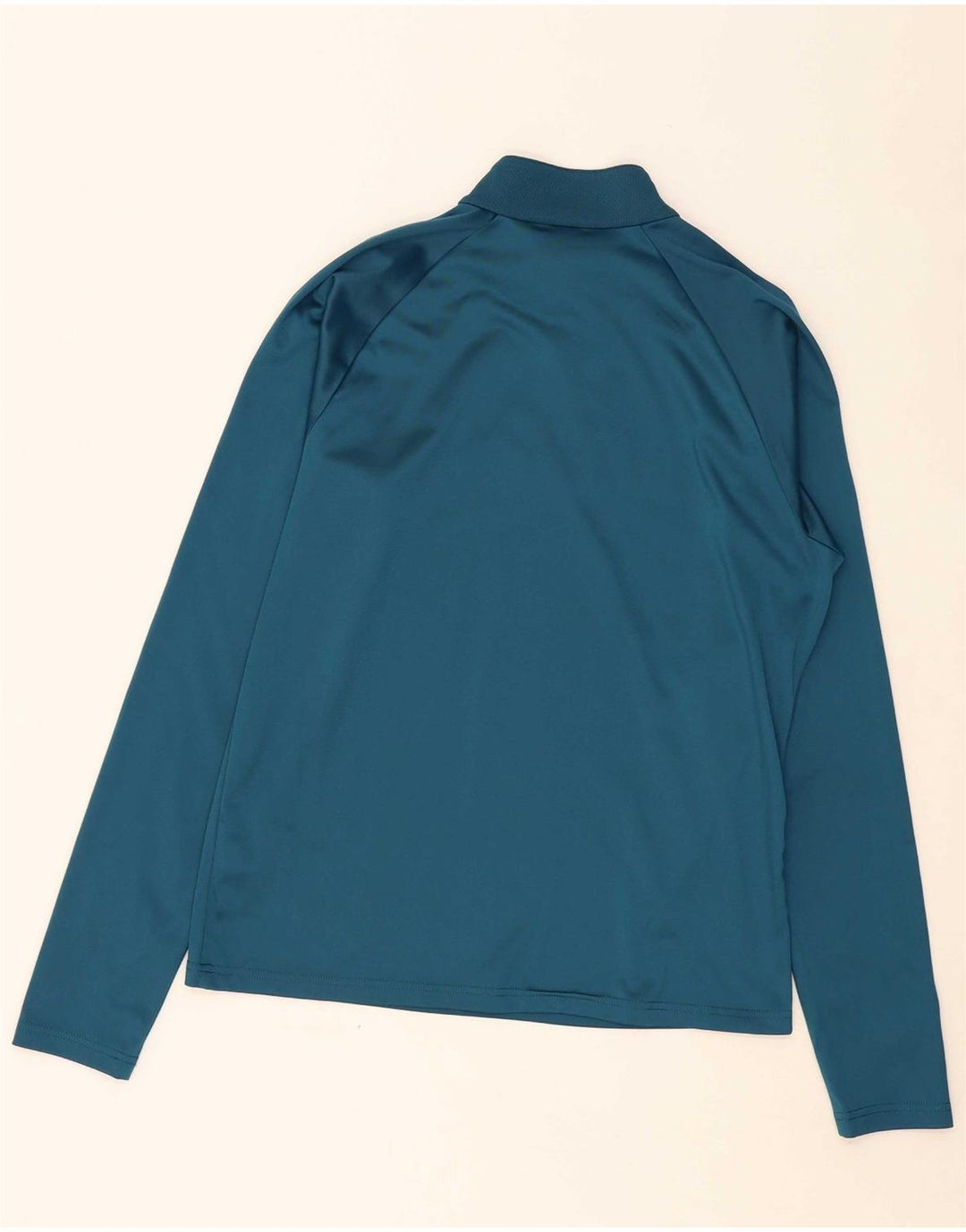 PUMA Mens Zip Neck Pullover Tracksuit Top Large Blue Colourblock Polyester