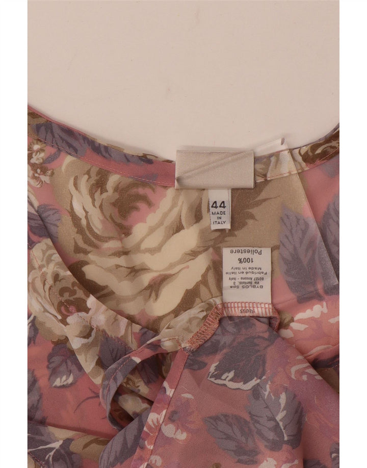 Женская блузка оверсайз Byblos Top IT 44 Средний розовый с цветочным принтом, полиэстер