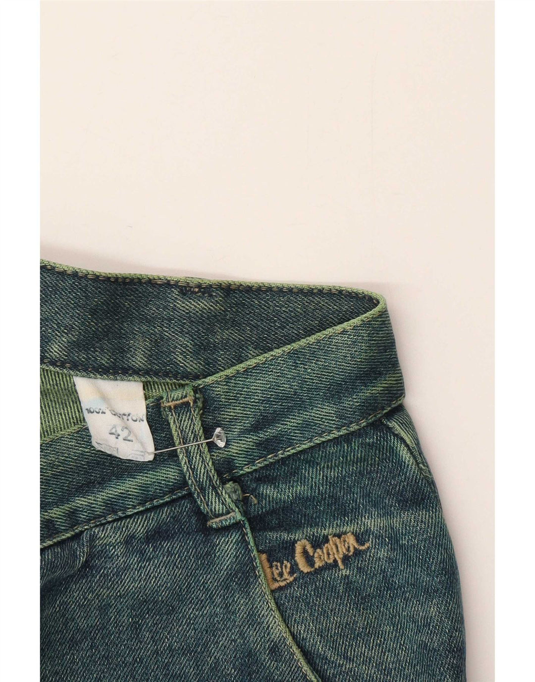 Lee Cooper Женская джинсовая юбка IT 42 Medium W26 Зеленый хлопок