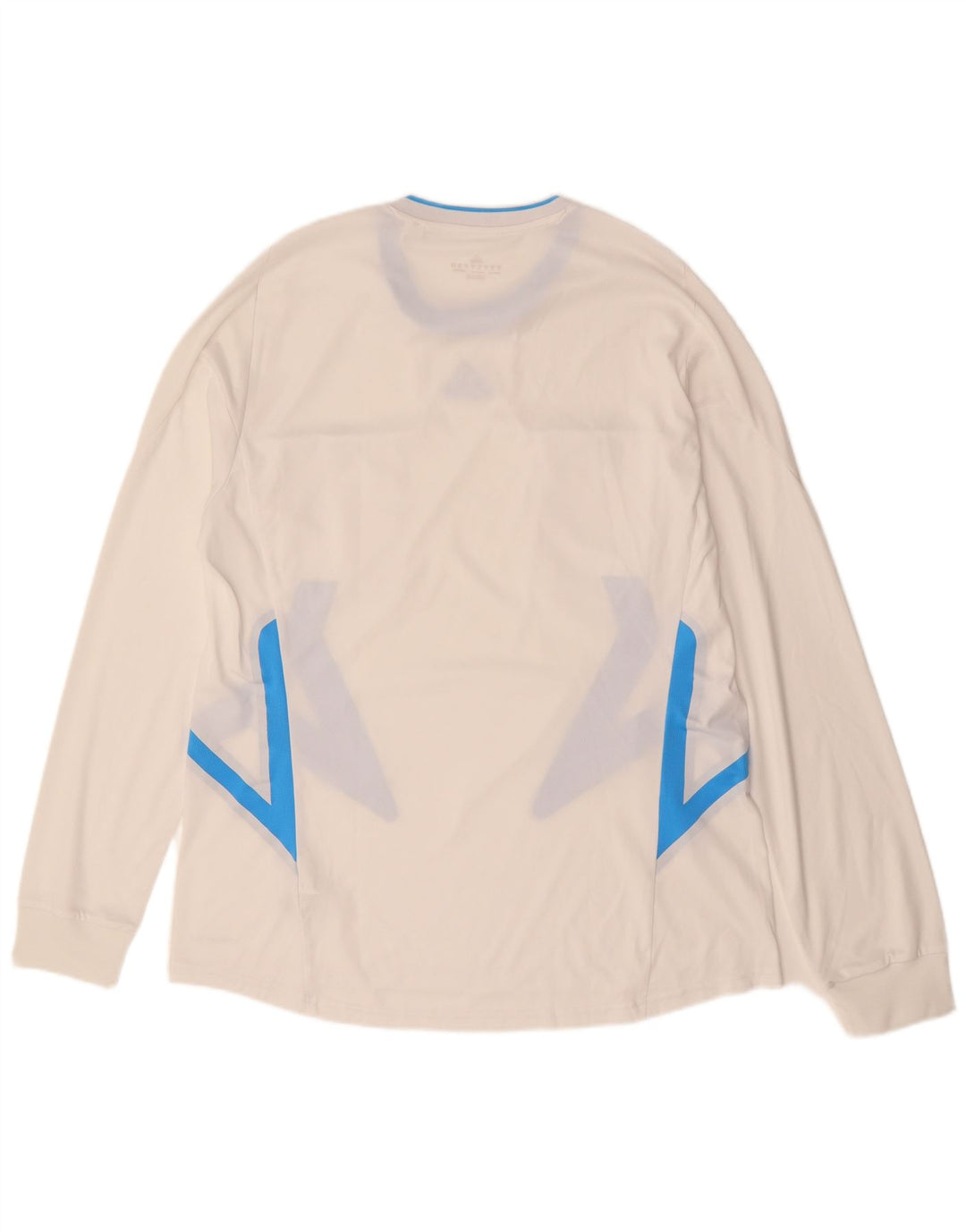 Мужской топ ADIDAS Climacool с длинным рукавом XL, белый полиэстер с цветными блоками