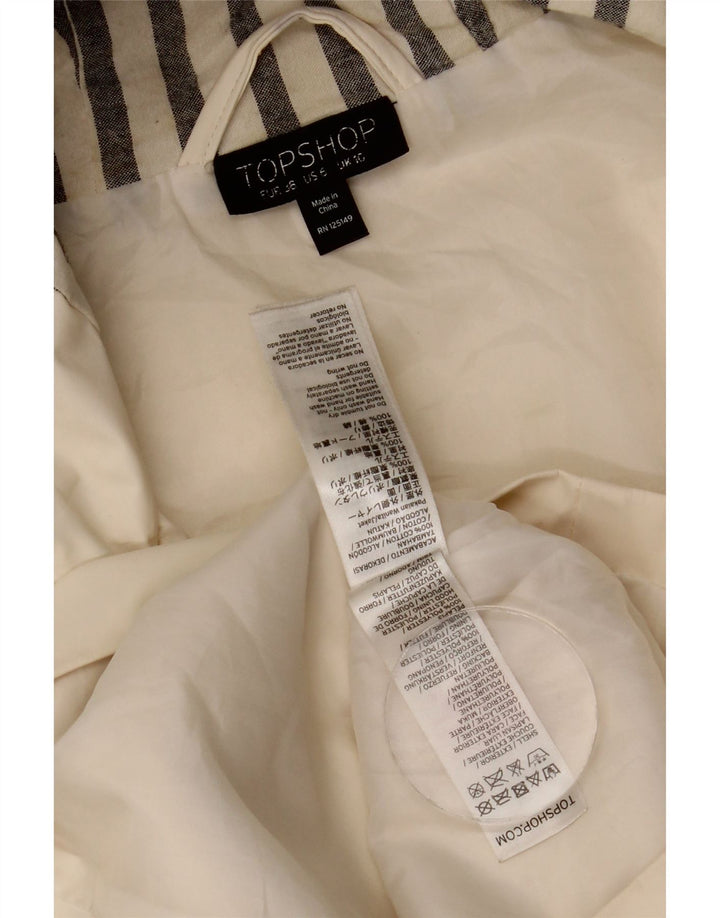 Женская непромокаемая куртка с капюшоном Topshop UK 10, маленькая, белого цвета