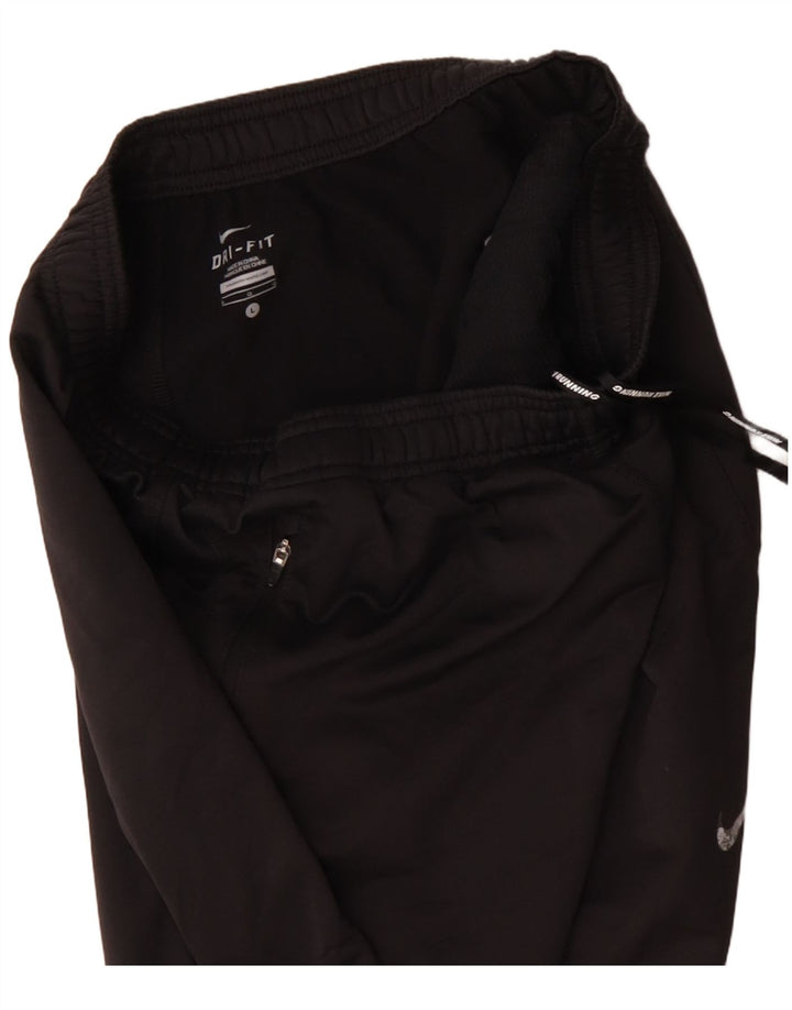 Женские спортивные брюки NIKE Dri Fit UK 14, большие черные полиэстеровые брюки