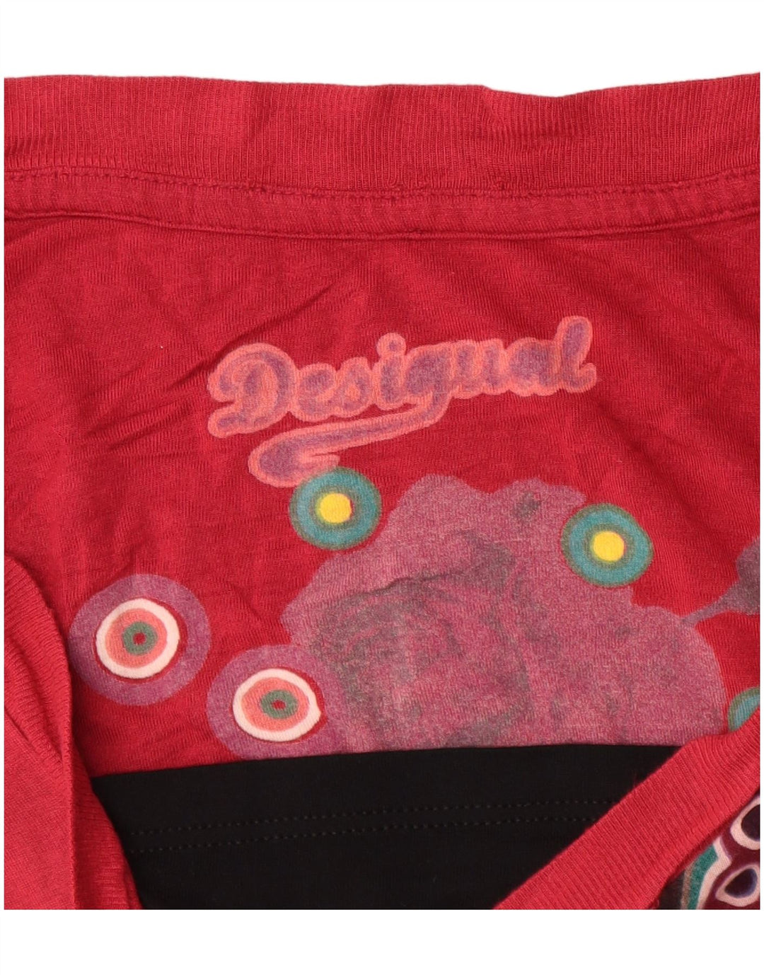 DESIGUAL Женская блузка без рукавов, топ UK 8, маленький разноцветный цветочный принт