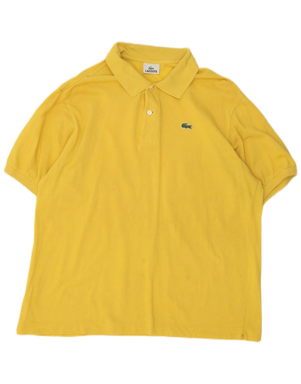 Мужская рубашка-поло Lacoste, размер 6 XL, желтый хлопок