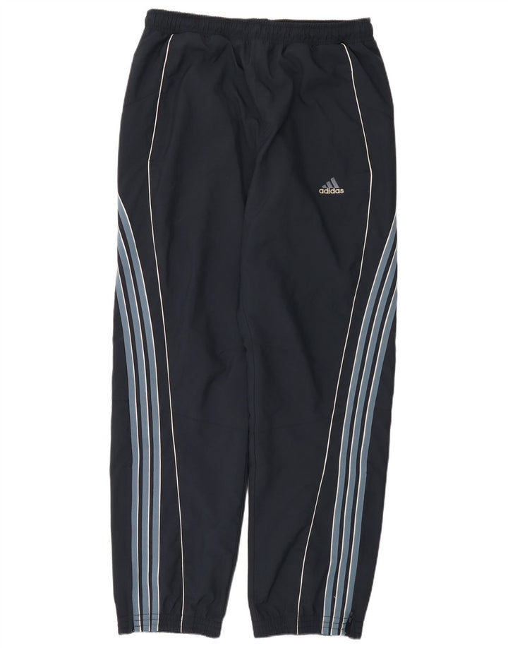 Adidas Мужские спортивные брюки Джоггеры Большой темно-синий полосатый полиэстер