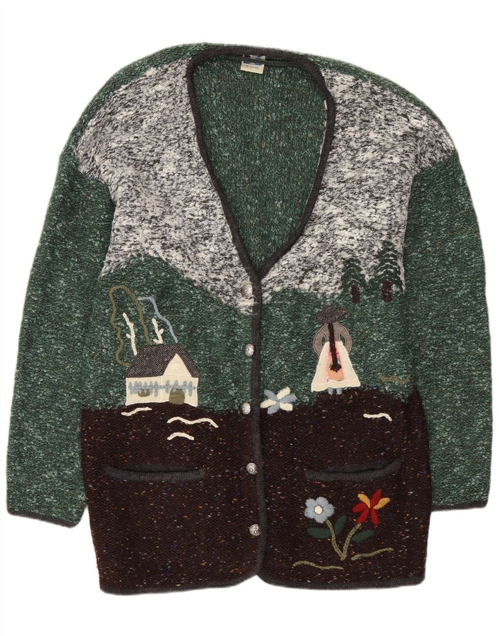 Yessica Женский удлиненный кардиган оверсайз-свитер EU 40/42 Средний зеленый