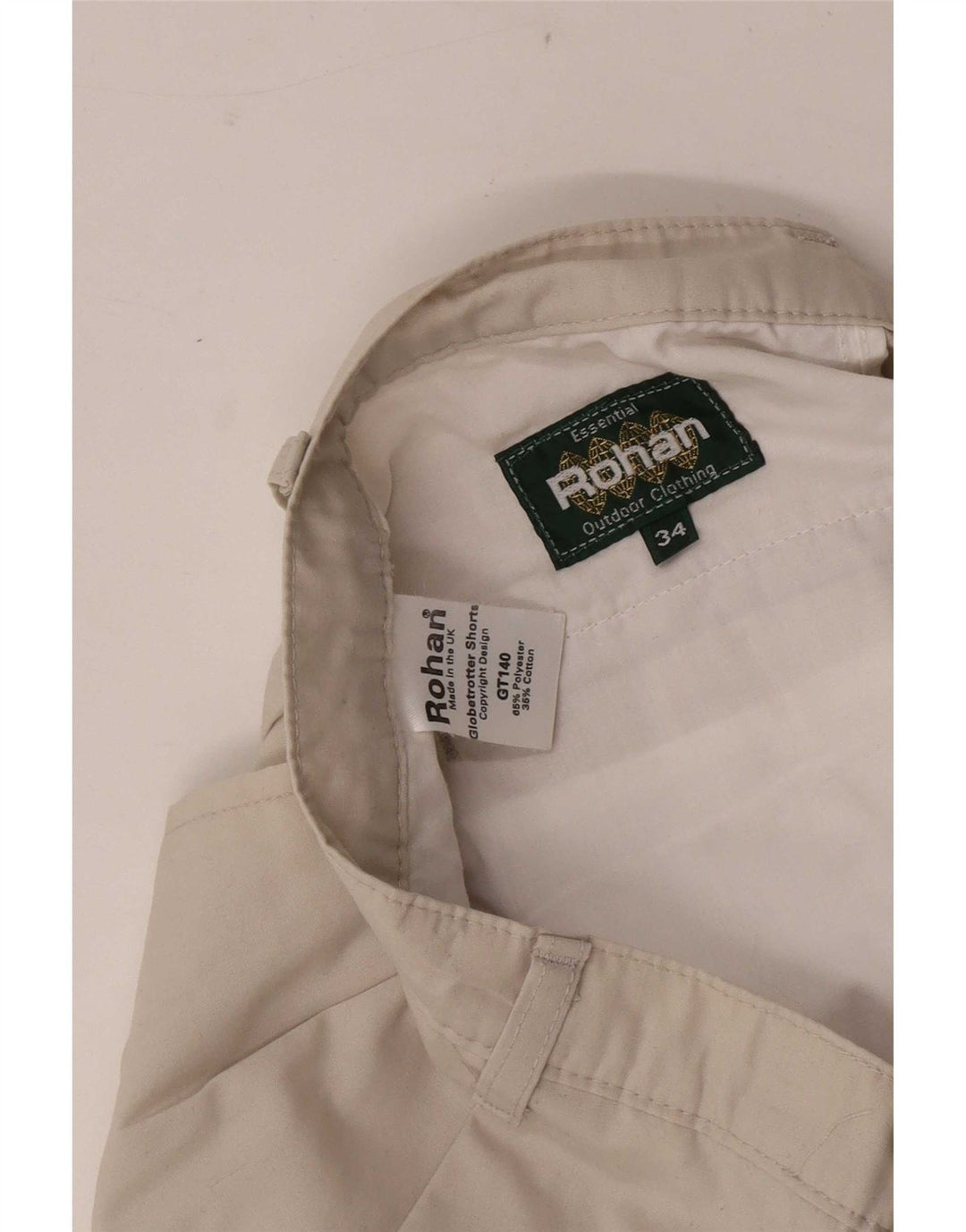 Мужские шорты чинос Rohan W34, большие, бежевые, из полиэстера