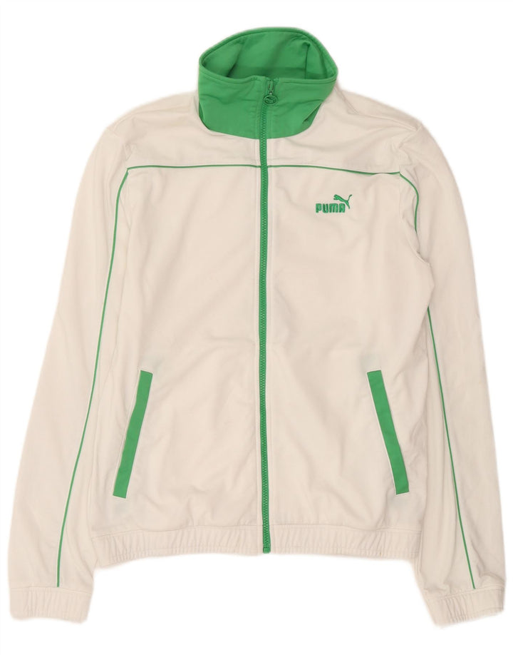 Мужской спортивный костюм Puma, верхняя куртка, средний белый полиэстер с цветными блоками