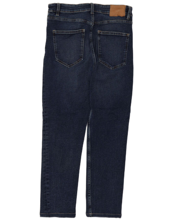 Женские джинсы-капри скинни с высокой талией Zara EU 40, средние W30 L23, синие