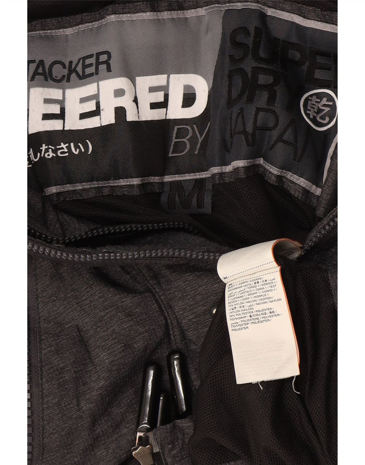 Женская дождевик Superdry UK 14, средний серый нейлон