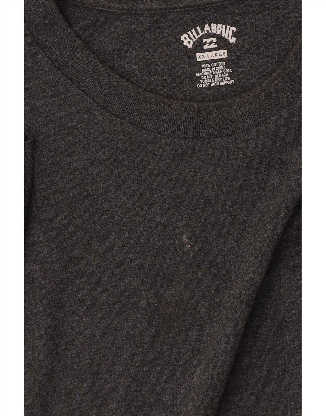 Billabong Мужская футболка Top 2XL Серый хлопок