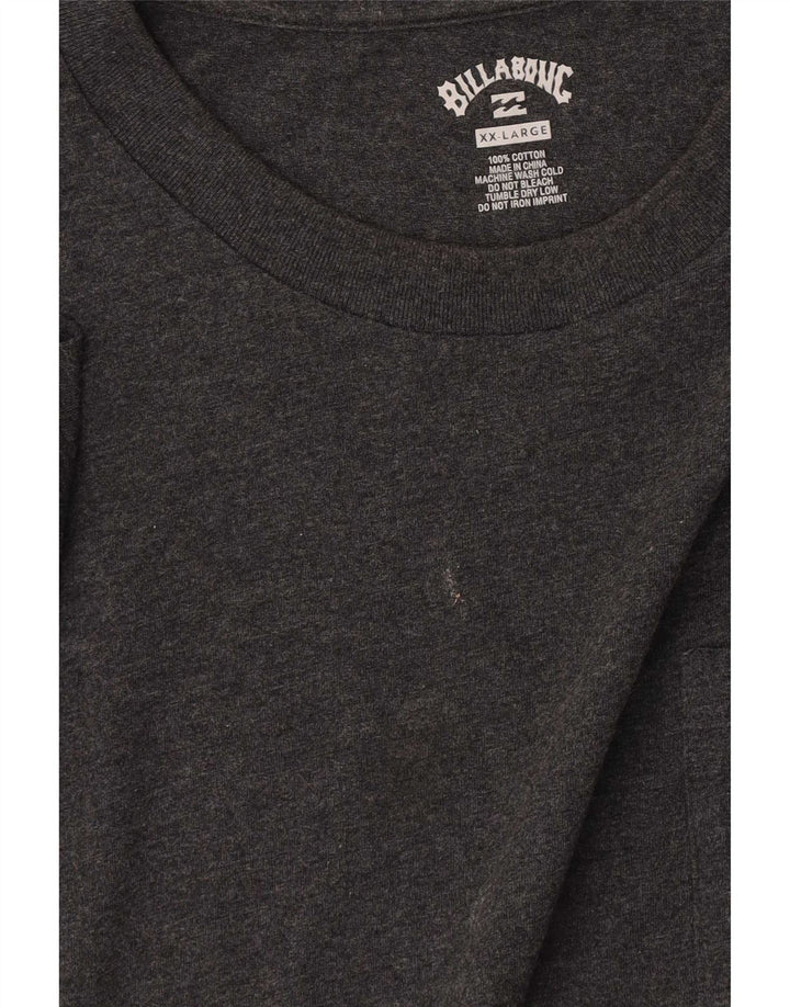 Billabong Мужская футболка Top 2XL Серый хлопок