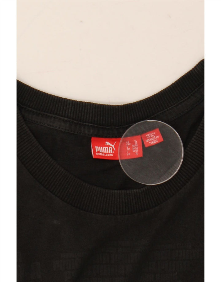 Puma Mens Graphic T-Shirt Top XL Black