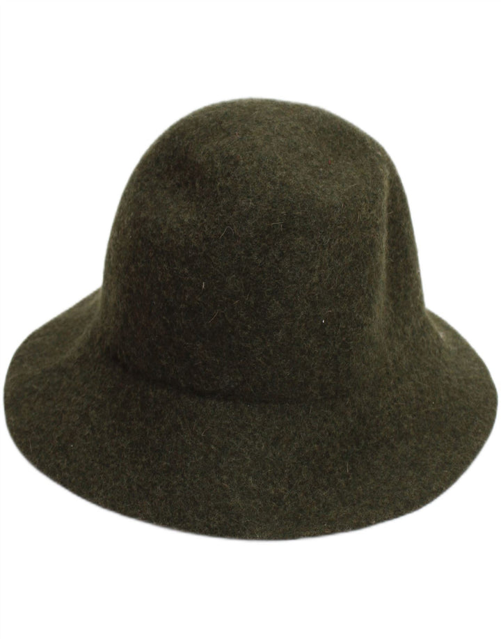 VINTAGE Womens Knit Bucket Hat One Size Khaki Classic