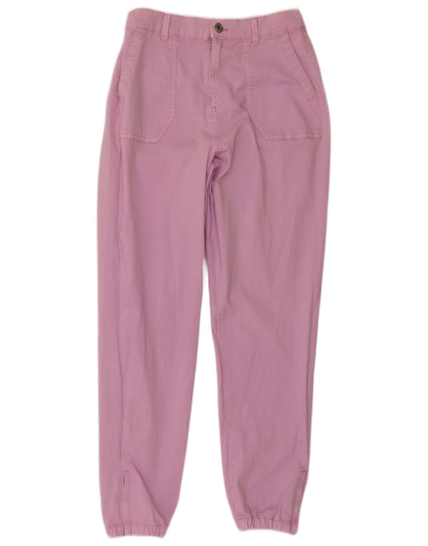 Женские брюки-чиносы Marks & Spencer для джоггеров UK 10, маленькие W28 L28, розовые