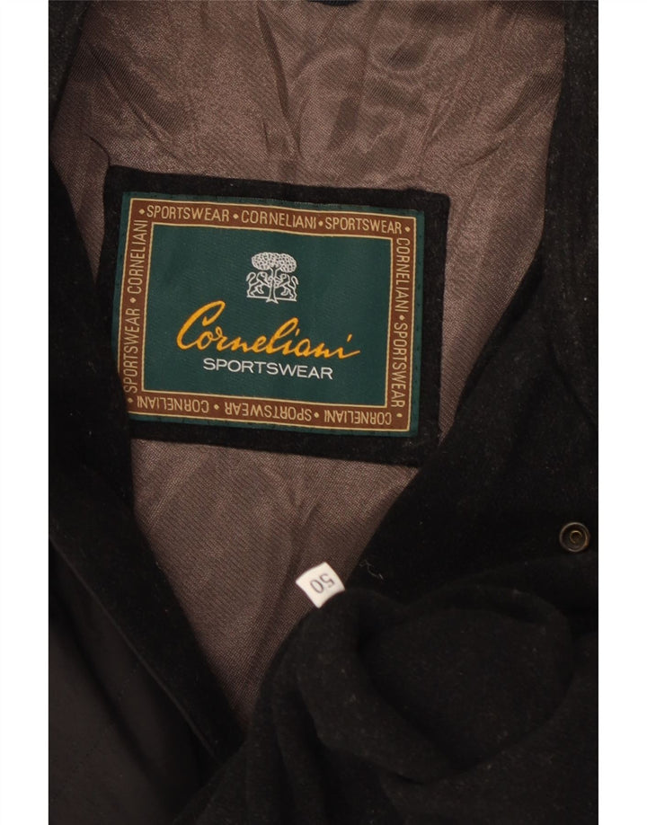 Corneliani Мужская стеганая куртка IT 50 Большая Черная Классика