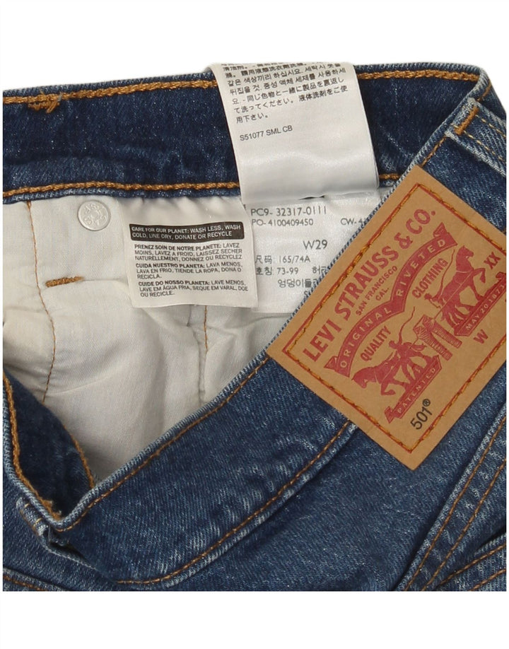 Женские джинсовые шорты Levi's 501 W29, средний синий, хлопок