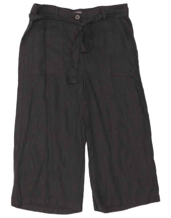 Женские капри Marks & Spencer UK 14, большие W32 L20, черные льняные брюки