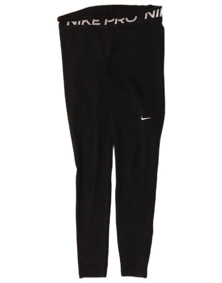 Женские леггинсы Fila Dri Fit с рисунком UK 12, средний черный полиэстер