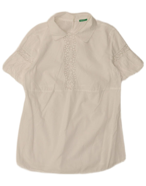 Блузка женская BENETTON Top UK 12 Medium White
