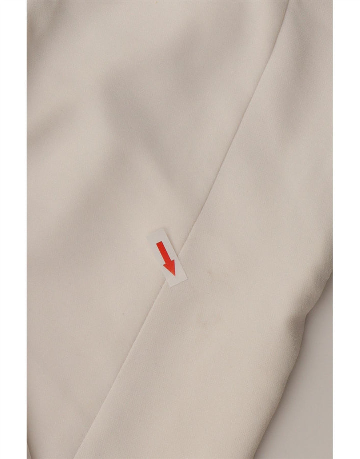 Женский открытый пиджак Zara с рукавами 3/4, Великобритания 18 XL, белый ацетат
