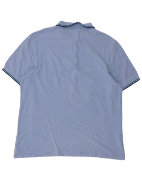 Мужская рубашка-поло приталенного кроя Fred Perry 2XL, хлопок в синюю полоску
