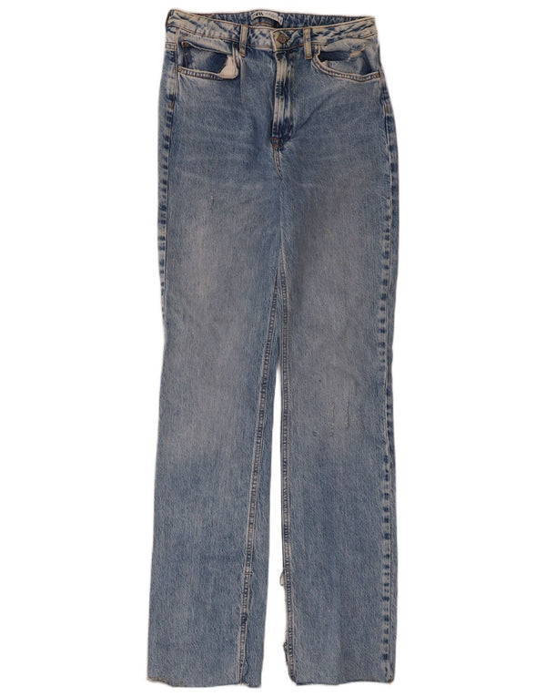 Женские прямые джинсы Zara с высокой талией EU 40 Medium W30 L33 Синие