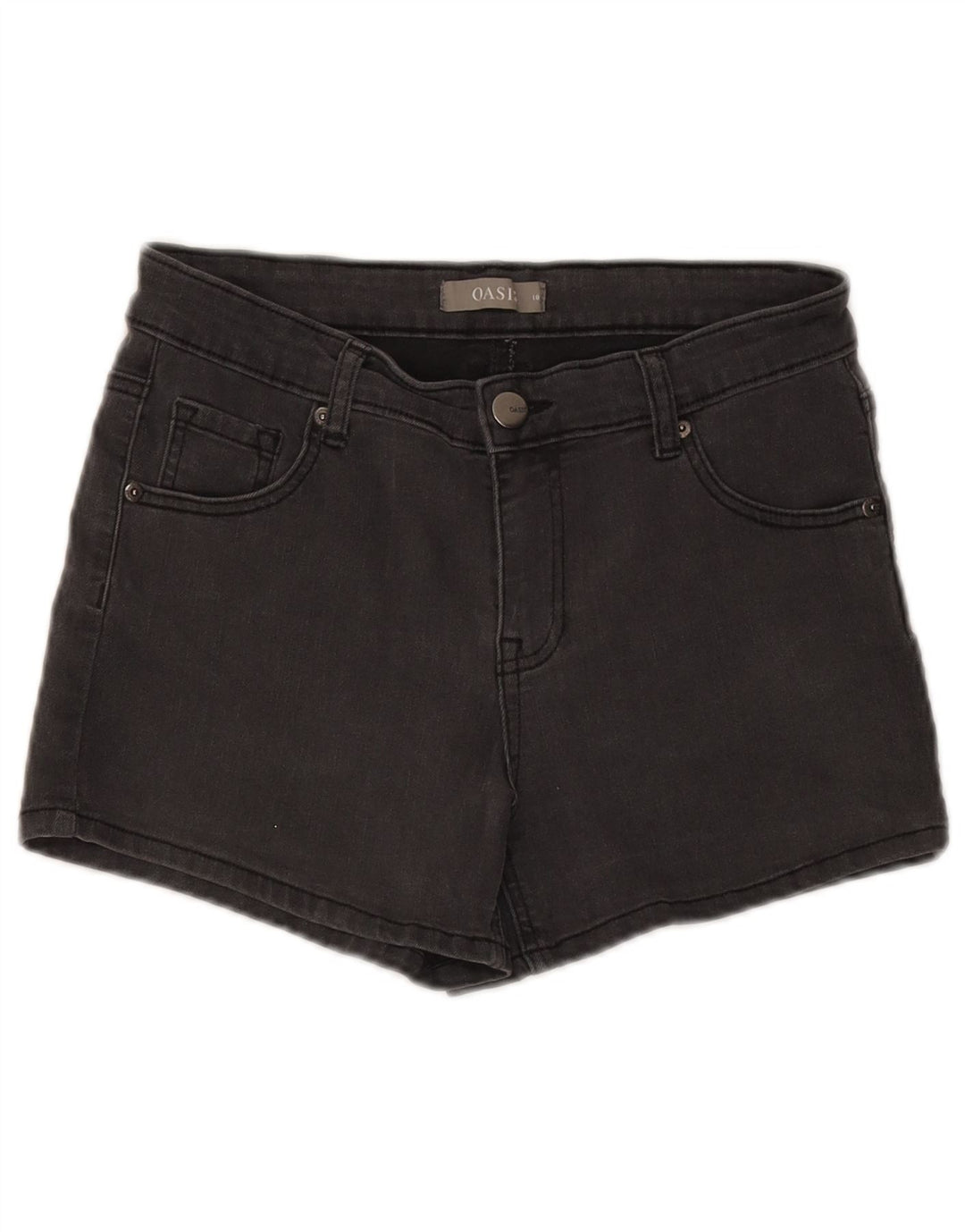 Женские джинсовые шорты Oasis UK 10, маленькие, W28, серые, хлопковые