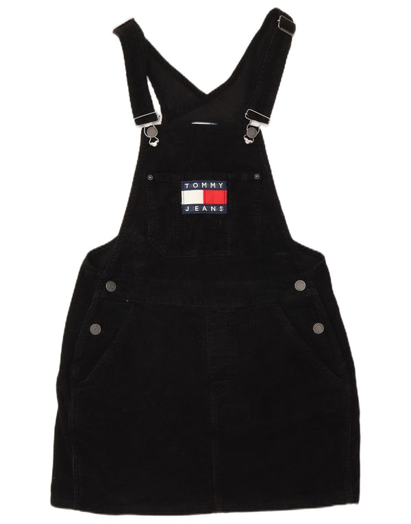 Tommy Hilfiger Womens Corduroy Dungaree Dress Small W32  Black Cotton