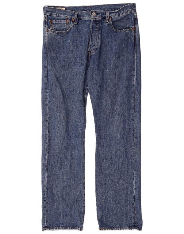 Мужские прямые джинсы Levi's 501 W34 L32 синие, хлопок