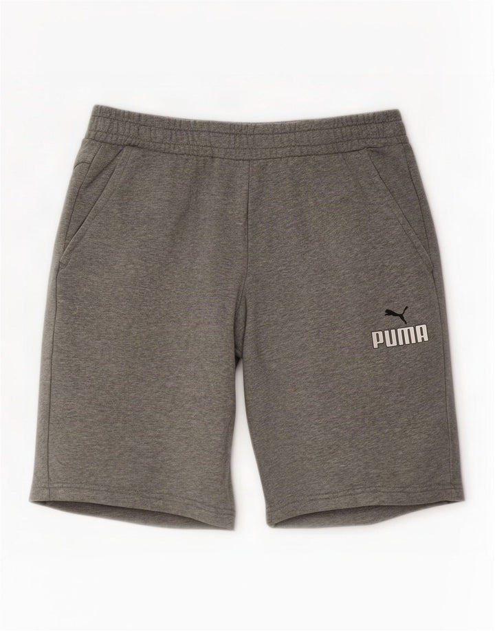 Мужские спортивные шорты Puma, большие серые хлопковые