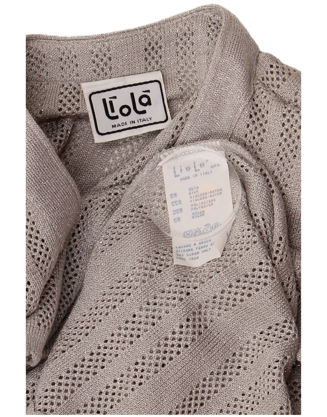 LIOLA Женский кардиган-свитер UK 12 Средне-серый в крапинку из вискозы