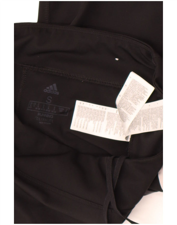 Женские укороченные леггинсы Adidas Climalite UK 8/10, маленькие черные из полиэстера