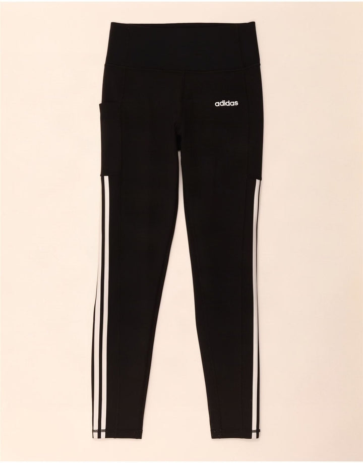 Женские леггинсы Adidas Climalite UK 8/10, маленькие черные из полиэстера