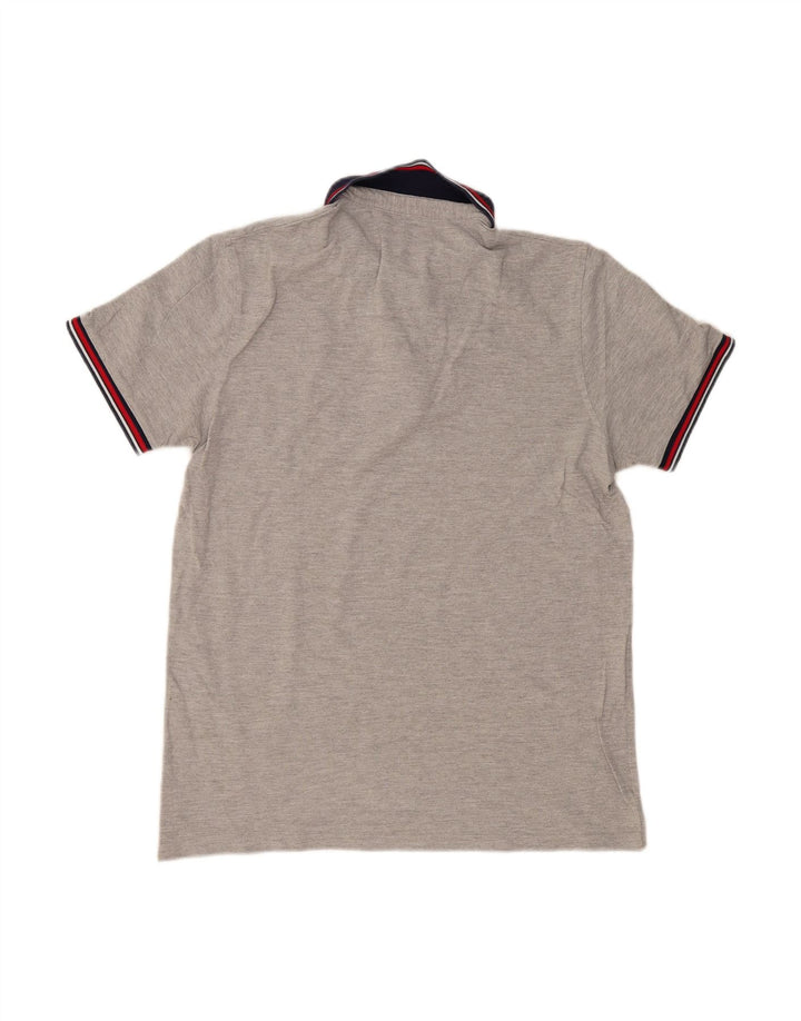 JACK & JONES Mens Core Polo Shirt Medium Grey Cotton