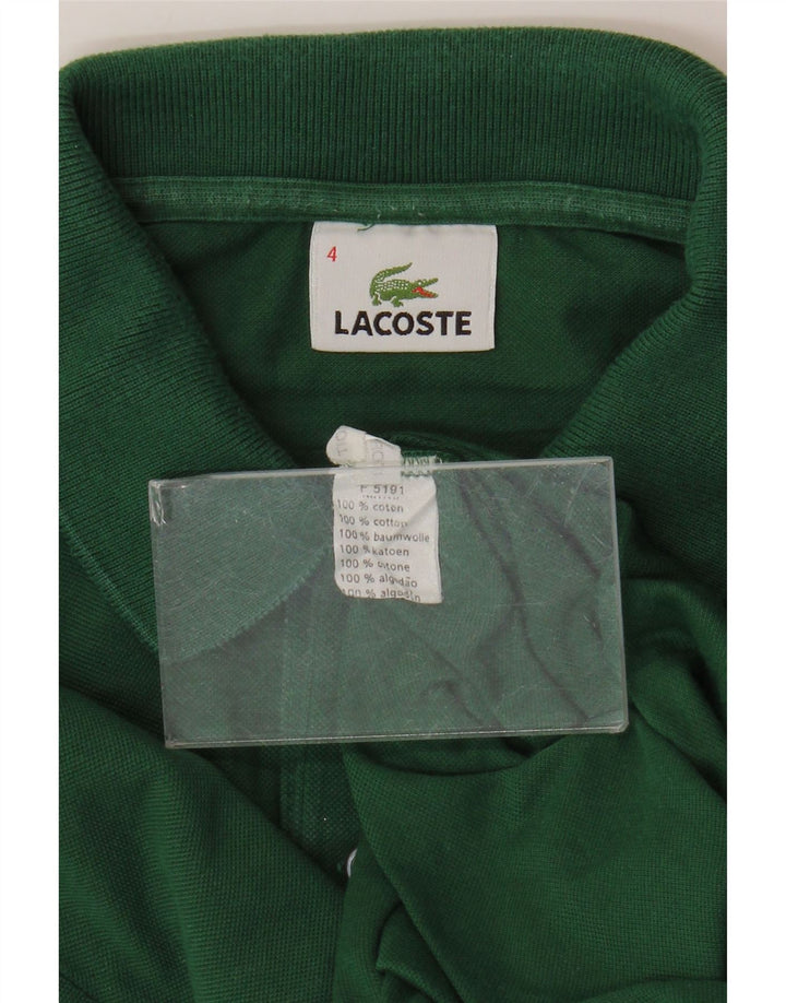 Мужская рубашка-поло LACOSTE, размер 4, средний зеленый хлопок, хлопок