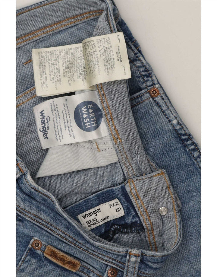 Мужские прямые джинсы Wrangler Texas W31 L30, синий хлопок