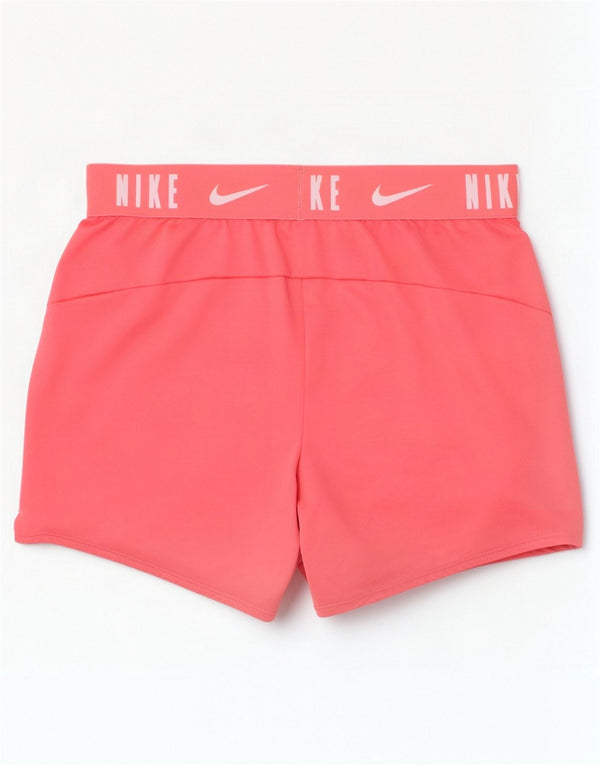 Спортивные шорты Nike Dri Fit с графическим рисунком для девочек 12–13 лет, большие розовые полиэстеровые шорты