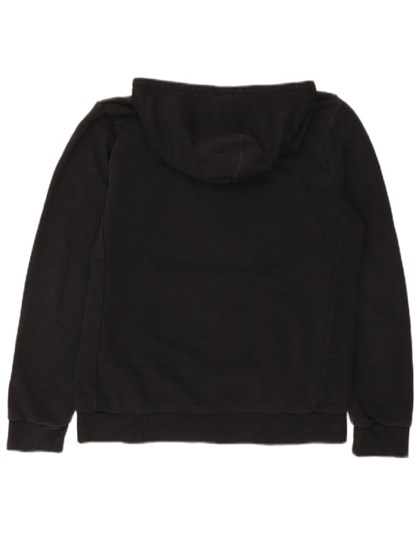 Adidas Boys Graphic Hoodie Jumper 13-14 Years Black Cotton